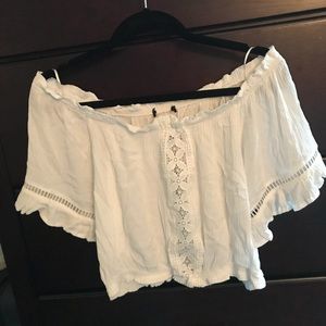 Off the shoulder crop top